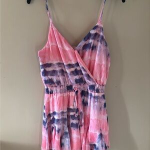 Miami Pink and Purple Tie-Dye Romper